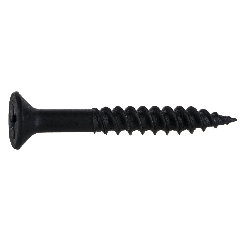 #10 x 1-1/4" Black Phosphate Steel Phillips Flat Head TwinFast Wood Screws