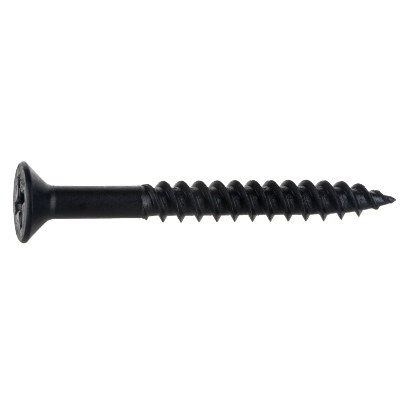 TwinFast Black Phosphate Steel Phillips Flat Head Wood Screws - 100 pcs.