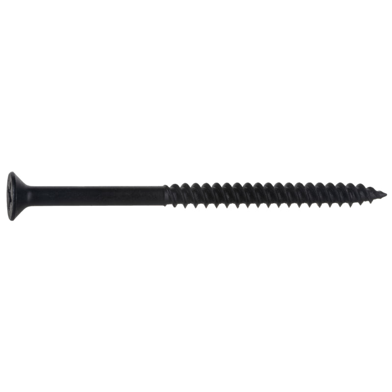 #8 x 2-1/2" Black Phosphate Steel Phillips Flat Head TwinFast Wood Screws