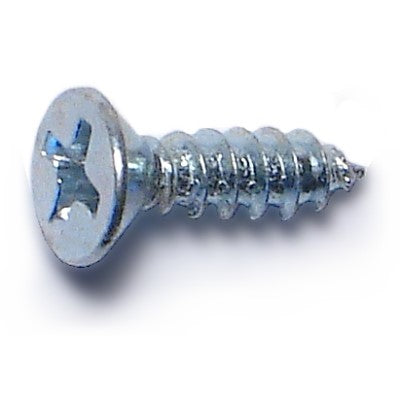 #6 x 1/2" Zinc Plated Steel Phillips Flat Head Sheet Metal Screws