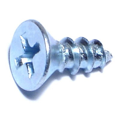 #10 x 1/2" Zinc Plated Steel Phillips Flat Head Sheet Metal Screws