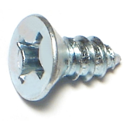 #12 x 1/2" Zinc Plated Steel Phillips Flat Head Sheet Metal Screws