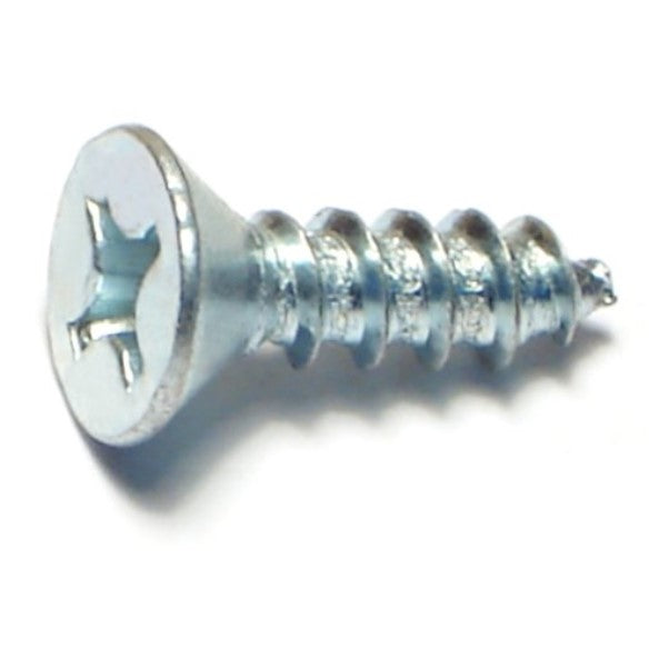 #12 x 3/4" Zinc Plated Steel Phillips Flat Head Sheet Metal Screws