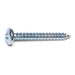 #8 x 1-1/4" Zinc Plated Steel Phillips Pan Head Sheet Metal Screws