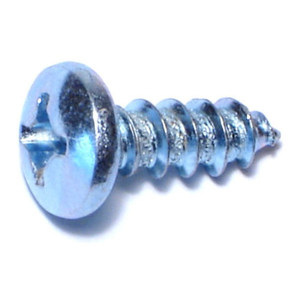 #12 x 5/8" Zinc Plated Steel Phillips Pan Head Sheet Metal Screws