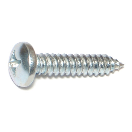 #14 x 1-1/4" Zinc Plated Steel Phillips Pan Head Sheet Metal Screws