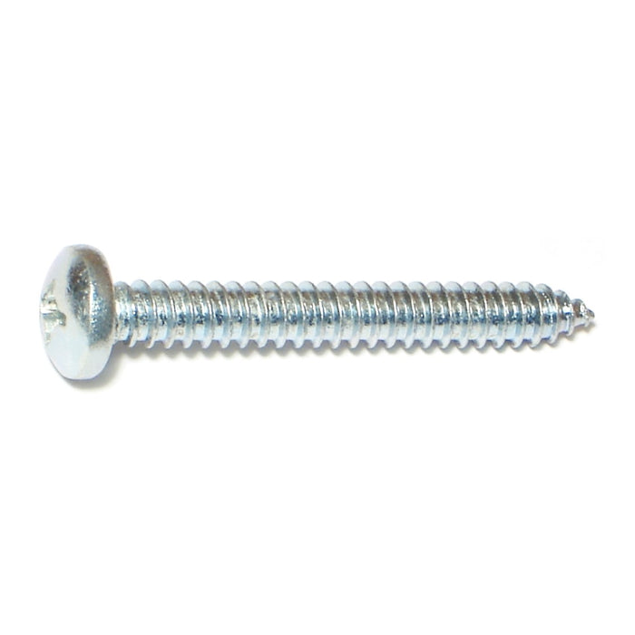 #14 x 2" Zinc Plated Steel Phillips Pan Head Sheet Metal Screws