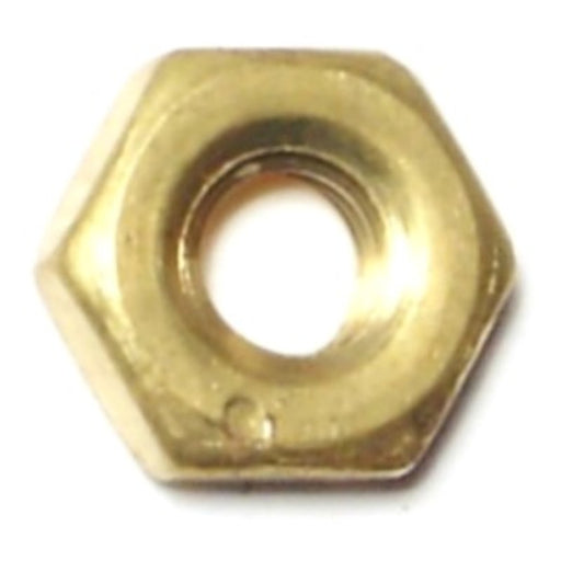 #10-32 Brass Fine Thread Hex Machine Screw Nuts