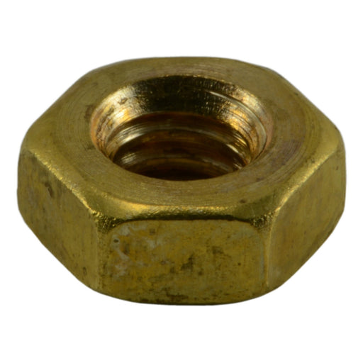 1/4"-20 Brass Coarse Thread Hex Machine Screw Nuts