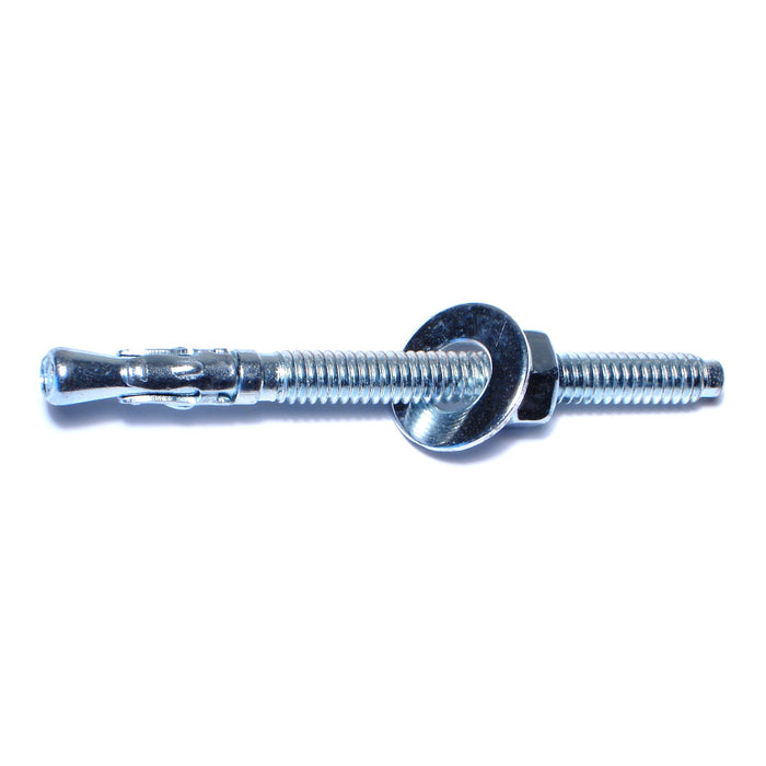 1/4" x 3-1/4" Zinc Plated Steel Concrete Wedge Stud Anchor Bolts