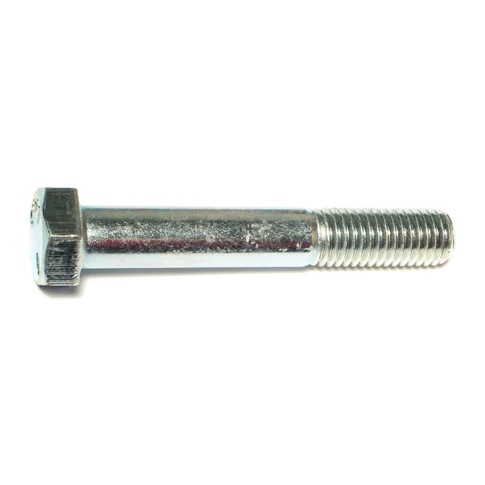 5/8"-11 x 4" Zinc Plated Grade 5 Steel Coarse Thread Hex Cap Screws