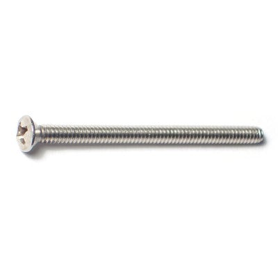 #6-32 x 2" 18-8 Stainless Steel Coarse Thread Phillips Oval Head Machine Screws