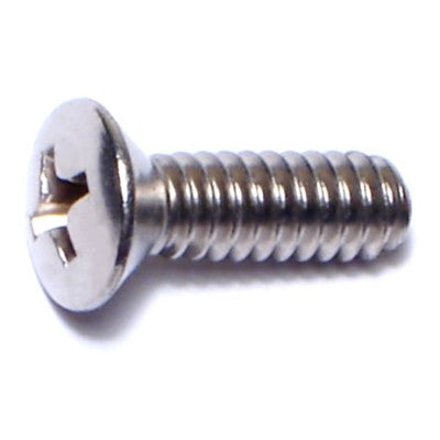 #10-24 x 5/8" 18-8 Stainless Steel Coarse Thread Phillips Oval Head Machine Screws