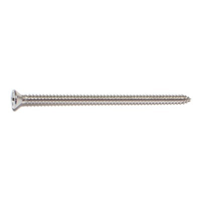 #8 x 3" 18-8 Stainless Steel Phillips Flat Head Sheet Metal Screws