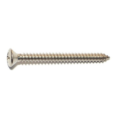 #10 x 2" 18-8 Stainless Steel Phillips Oval Head Sheet Metal Screws