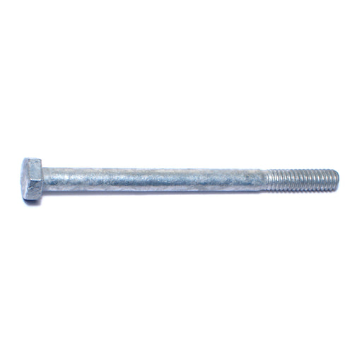 1/4"-20 x 3-1/2" Hot Dip Galvanized Steel Coarse Thread Hex Cap Screws