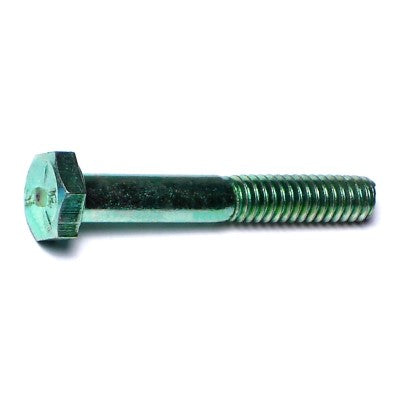 1/4"-20 x 1-3/4" Green Rinsed Zinc Plated Grade 5 Steel Coarse Thread Hex Cap Screws