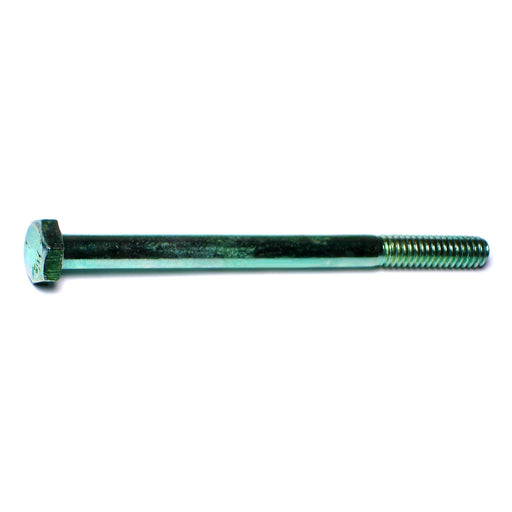 1/4"-20 x 3-1/2" Green Rinsed Zinc Plated Grade 5 Steel Coarse Thread Hex Cap Screws