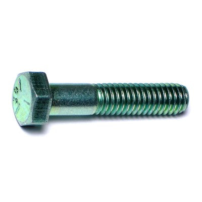 5/16"-18 x 1-1/2" Green Rinsed Zinc Plated Grade 5 Steel Coarse Thread Hex Cap Screws