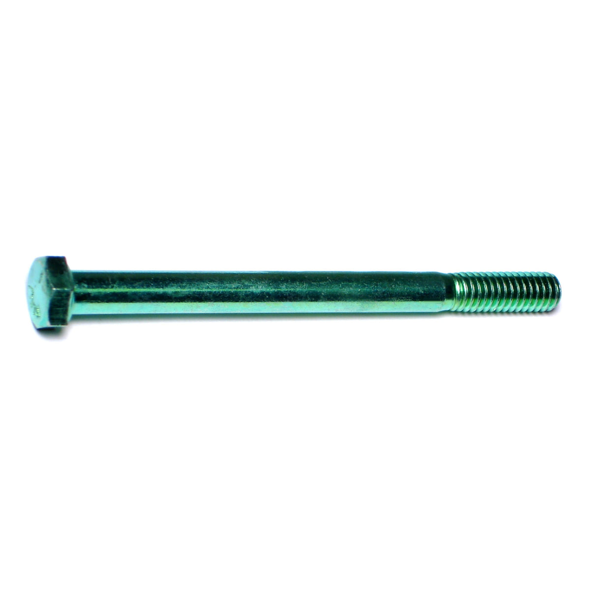 5/16"-18 x 4" Green Rinsed Zinc Plated Grade 5 Steel Coarse Thread Hex Cap Screws