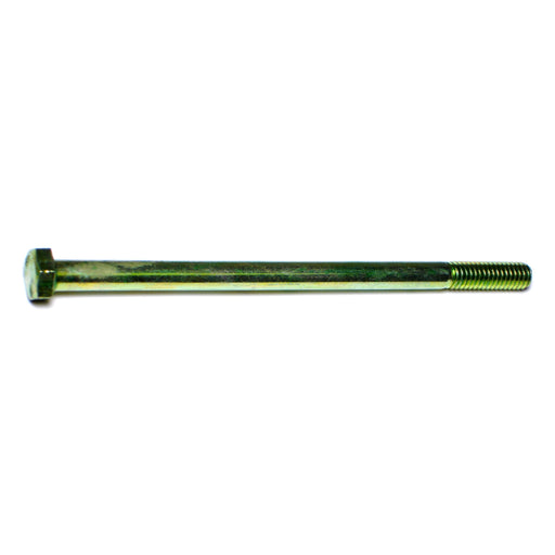 5/16"-18 x 5-1/2" Green Rinsed Zinc Plated Grade 5 Steel Coarse Thread Hex Cap Screws