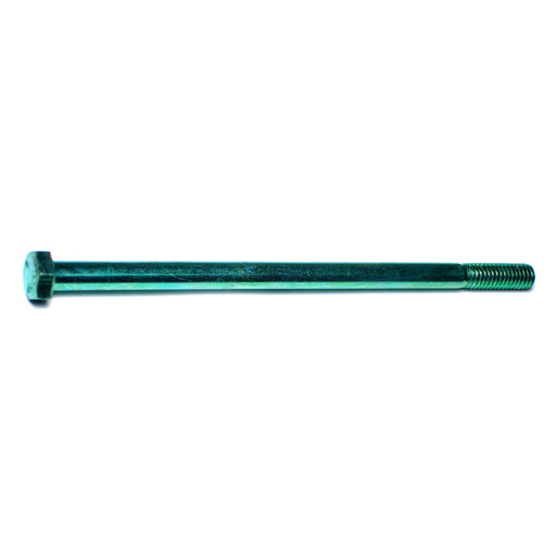 5/16"-18 x 6" Green Rinsed Zinc Plated Grade 5 Steel Coarse Thread Hex Cap Screws
