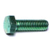 3/8"-16 x 1-1/4" Green Rinsed Zinc Plated Grade 5 Steel Coarse Thread Hex Cap Screws