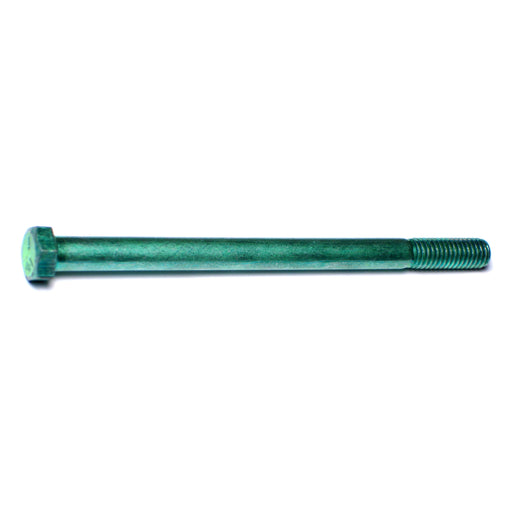 3/8"-16 x 5-1/2" Green Rinsed Zinc Plated Grade 5 Steel Coarse Thread Hex Cap Screws