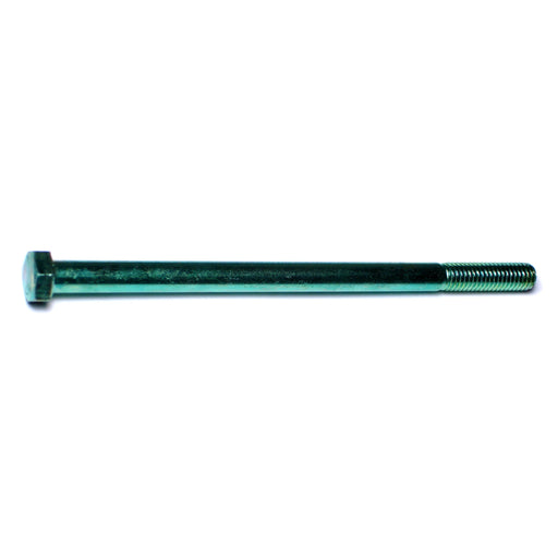 3/8"-16 x 6-1/2" Green Rinsed Zinc Plated Grade 5 Steel Coarse Thread Hex Cap Screws