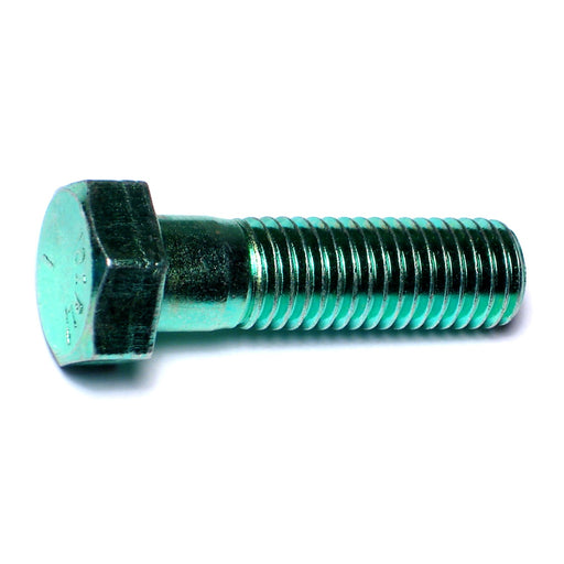 5/8"-11 x 2-1/4" Green Rinsed Zinc Plated Grade 5 Steel Coarse Thread Hex Cap Screws
