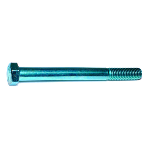 5/8"-11 x 6-1/2" Green Rinsed Zinc Plated Grade 5 Steel Coarse Thread Hex Cap Screws