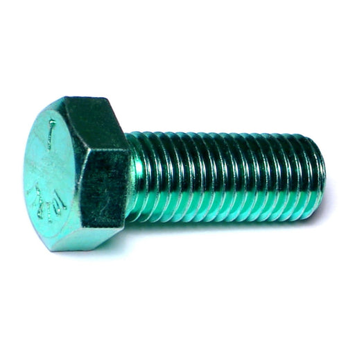 3/4"-10 x 2" Green Rinsed Zinc Plated Grade 5 Steel Coarse Thread Hex Cap Screws