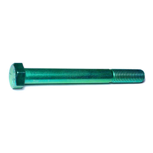 3/4"-10 x 7" Green Rinsed Zinc Plated Grade 5 Steel Coarse Thread Hex Cap Screws