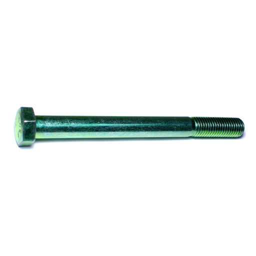3/4"-10 x 8" Green Rinsed Zinc Plated Grade 5 Steel Coarse Thread Hex Cap Screws