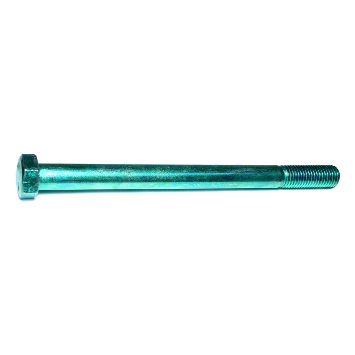 3/4"-10 x 10" Green Rinsed Zinc Plated Grade 5 Steel Coarse Thread Hex Cap Screws