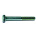 1/4"-28 x 2" Green Rinsed Zinc Plated Grade 5 Steel Fine Thread Hex Cap Screws