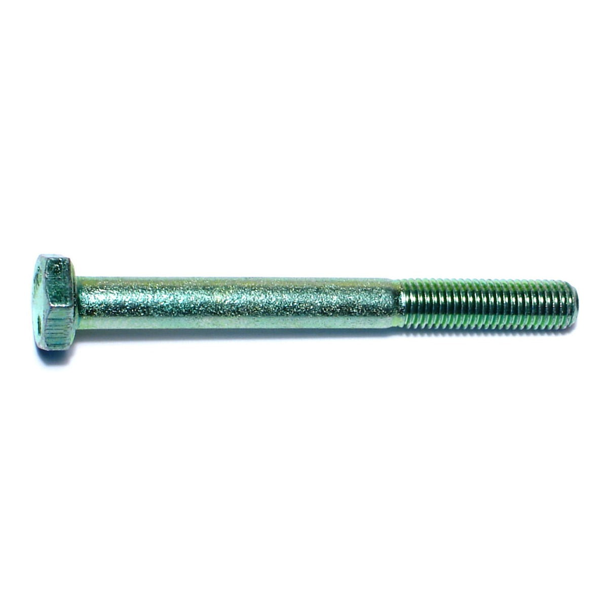 1/4"-28 x 2-1/2" Green Rinsed Zinc Plated Grade 5 Steel Fine Thread Hex Cap Screws