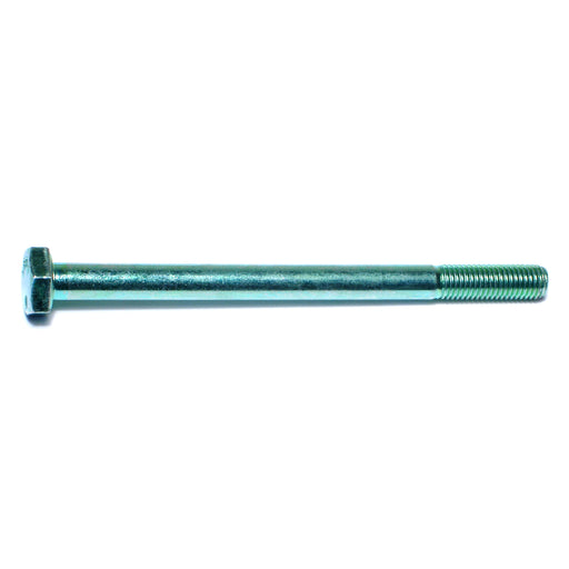 1/4"-28 x 3-1/2" Green Rinsed Zinc Plated Grade 5 Steel Fine Thread Hex Cap Screws
