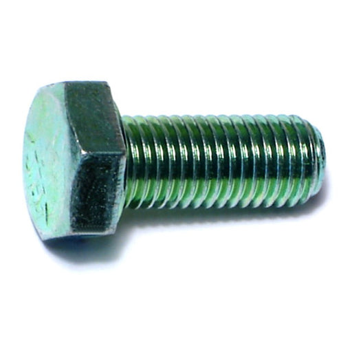 5/16"-24 x 3/4" Green Rinsed Zinc Plated Grade 5 Steel Fine Thread Hex Cap Screws