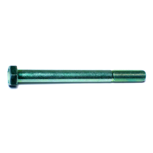 3/8"-24 x 4" Green Rinsed Zinc Plated Grade 5 Steel Fine Thread Hex Cap Screws