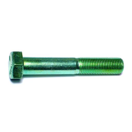1/2"-20 x 3" Green Rinsed Zinc Plated Grade 5 Steel Fine Thread Hex Cap Screws
