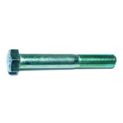 1/2"-20 x 3-1/2" Green Rinsed Zinc Plated Grade 5 Steel Fine Thread Hex Cap Screws