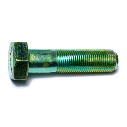 5/8"-18 x 2-1/2" Green Rinsed Zinc Plated Grade 5 Steel Fine Thread Hex Cap Screws