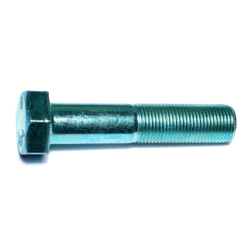 5/8"-18 x 3" Green Rinsed Zinc Plated Grade 5 Steel Fine Thread Hex Cap Screws