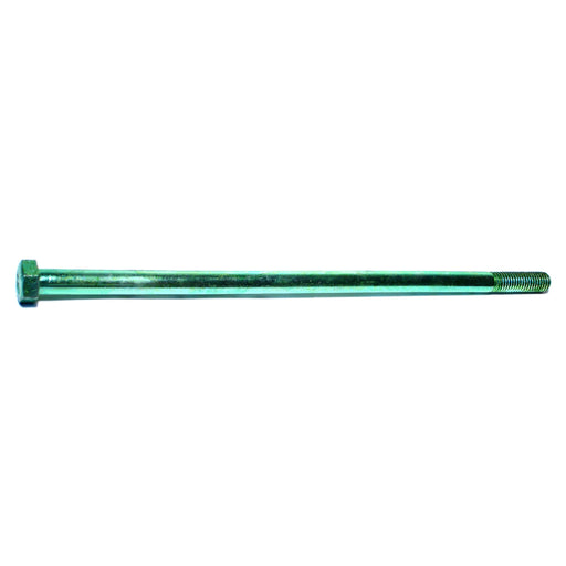 1/2"-13 x 12" Green Rinsed Zinc Plated Grade 5 Steel Coarse Thread Hex Cap Screws