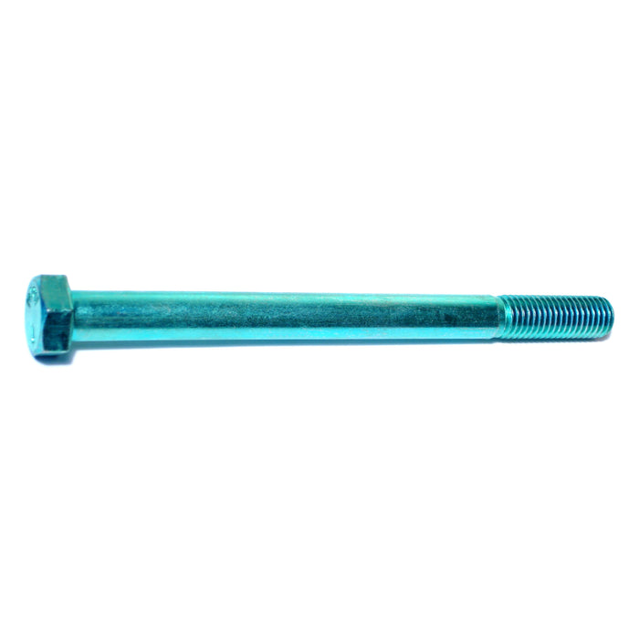 5/8"-11 x 7-1/2" Green Rinsed Zinc Plated Grade 5 Steel Coarse Thread Hex Cap Screws