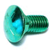 1/2"-13 x 1" Green Rinsed Zinc Plated Grade 5 Steel Coarse Thread Carriage Bolts