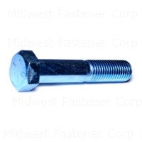 7/8"-9 x 4-1/2" Zinc Plated Grade 8 Steel Coarse Thread Hex Cap Screws