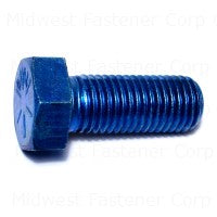 1"-8 x 2-1/2" Blue Rinsed Grade 8 Steel Coarse Thread Hex Cap Screws