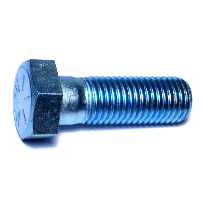 1"-8 x 3" Blue Rinsed Grade 8 Steel Coarse Thread Hex Cap Screws